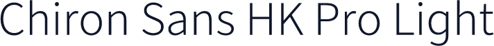 Chiron Sans HK Pro Light
