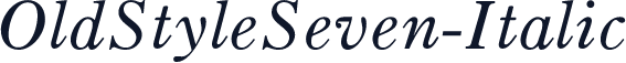 OldStyleSeven-Italic