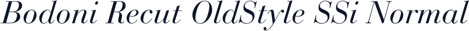Bodoni Recut OldStyle SSi Normal