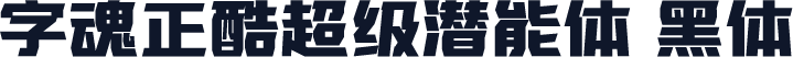 字魂正酷超级潜能体 黑体