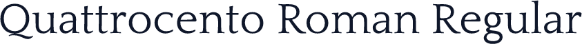 Quattrocento Roman Regular