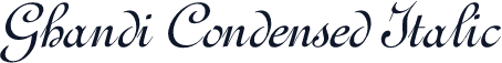 Ghandi Condensed Italic