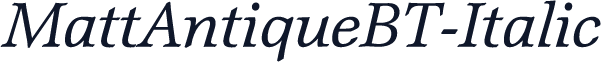 MattAntiqueBT-Italic