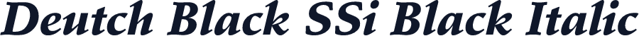 Deutch Black SSi Black Italic