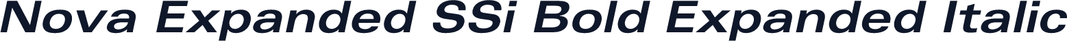 Nova Expanded SSi Bold Expanded Italic
