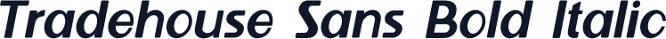 Tradehouse Sans Bold Italic