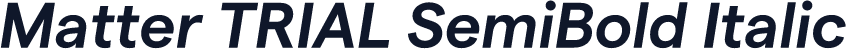 Matter TRIAL SemiBold Italic