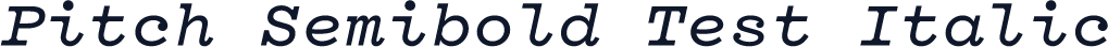 Pitch Semibold Test Italic