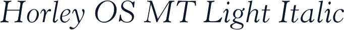 Horley OS MT Light Italic