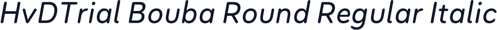 HvDTrial Bouba Round Regular Italic