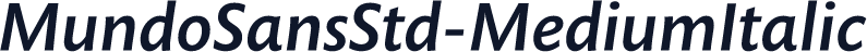 MundoSansStd-MediumItalic