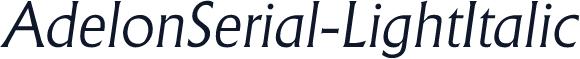 AdelonSerial-LightItalic