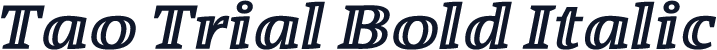 Tao Trial Bold Italic