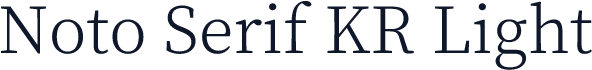 Noto Serif KR Light