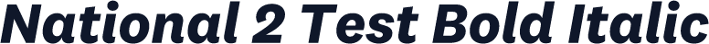 National 2 Test Bold Italic