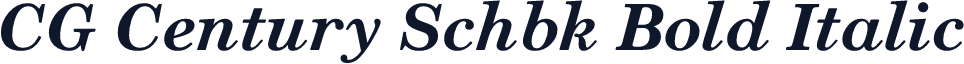 CG Century Schbk Bold Italic