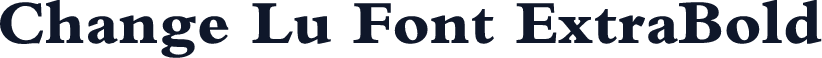 Change Lu Font ExtraBold