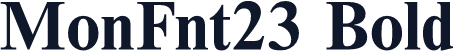 MonFnt23 Bold
