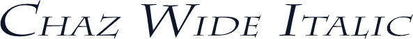Chaz Wide Italic
