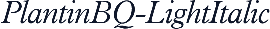 PlantinBQ-LightItalic