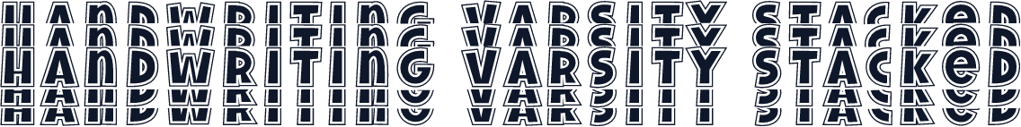 Handwriting Varsity Stacked