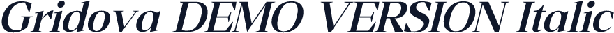 Gridova DEMO VERSION Italic