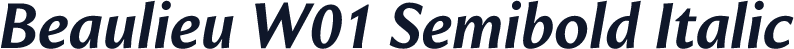 Beaulieu W01 Semibold Italic