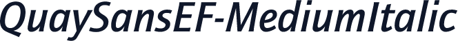 QuaySansEF-MediumItalic