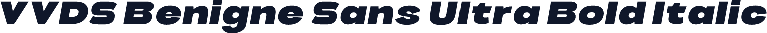 VVDS Benigne Sans Ultra Bold Italic