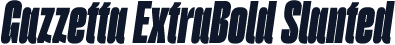 Gazzetta ExtraBold Slanted