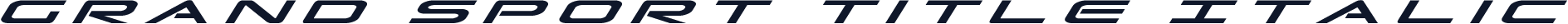 Grand Sport Title Italic