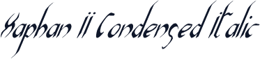 Xaphan II Condensed Italic