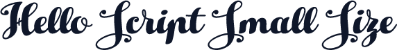 Hello Script Small Size