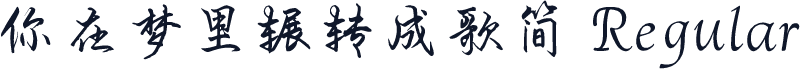你在梦里辗转成歌简 Regular