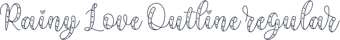 Rainy Love Outline regular