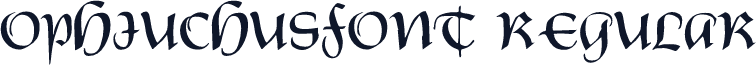 OPHIUCHUSfont Regular