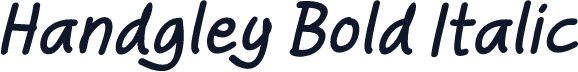 Handgley Bold Italic