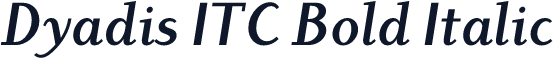 Dyadis ITC Bold Italic