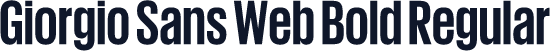 Giorgio Sans Web Bold Regular