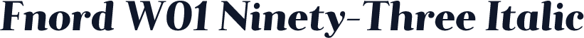 Fnord W01 Ninety-Three Italic