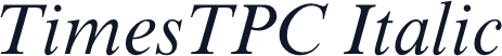 TimesTPC Italic