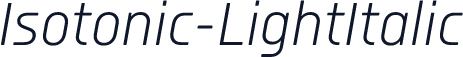 Isotonic-LightItalic