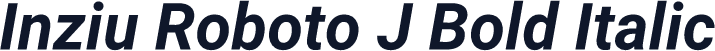 Inziu Roboto J Bold Italic