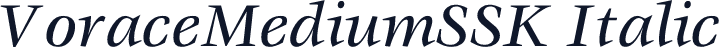 VoraceMediumSSK Italic