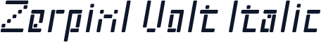 Zerpixl Volt Italic