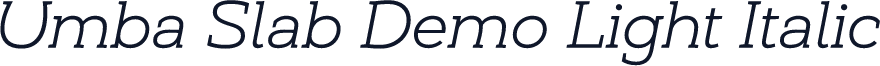 Umba Slab Demo Light Italic