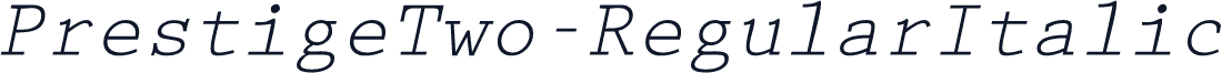 PrestigeTwo-RegularItalic