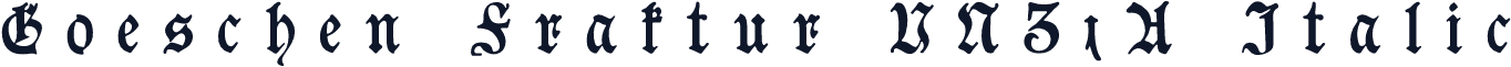 Goeschen Fraktur UNZ1A Italic