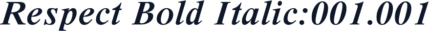 Respect Bold Italic:001.001