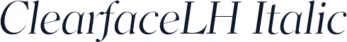 ClearfaceLH Italic